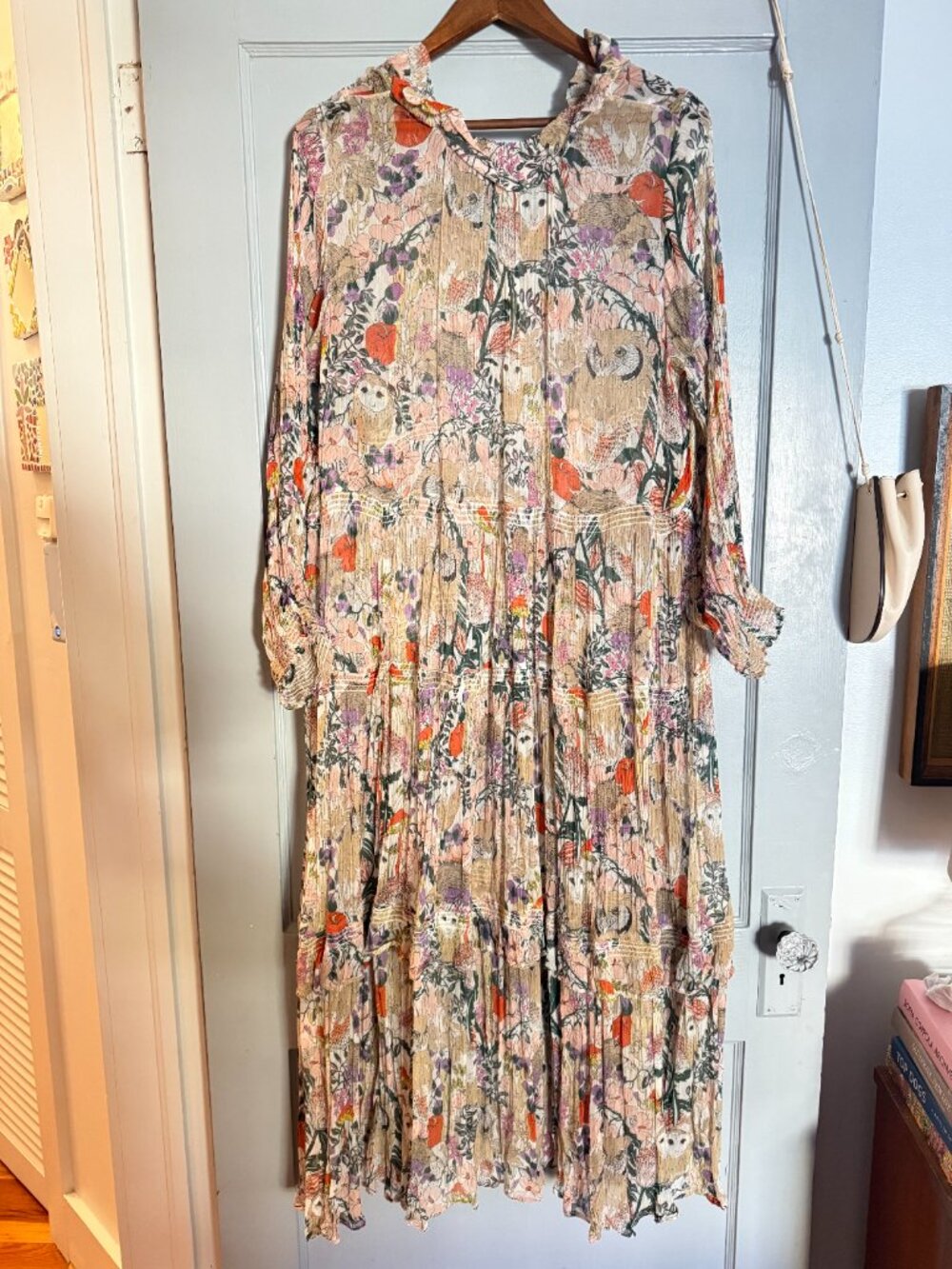 Anthropologie Marais Printed Chiffon Maxi Dress, Floral Print, Size 1X - Picture 3 of 9